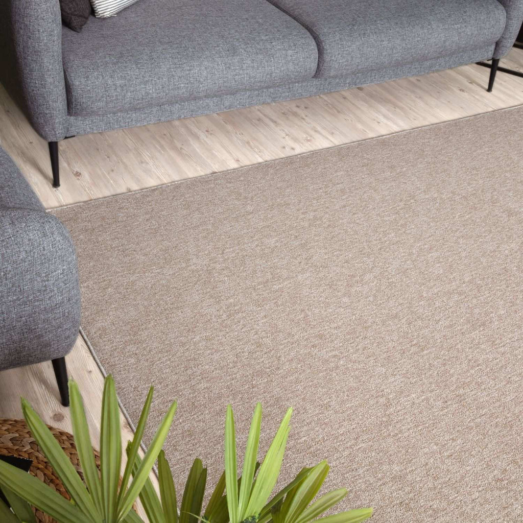 Flex Beige Low Pile Solid Rug - Joe’s Haven