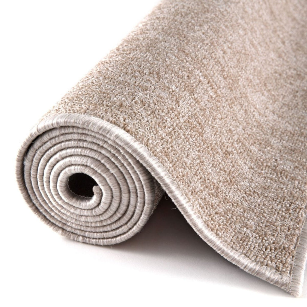 Flex Beige Low Pile Solid Rug - Joe’s Haven