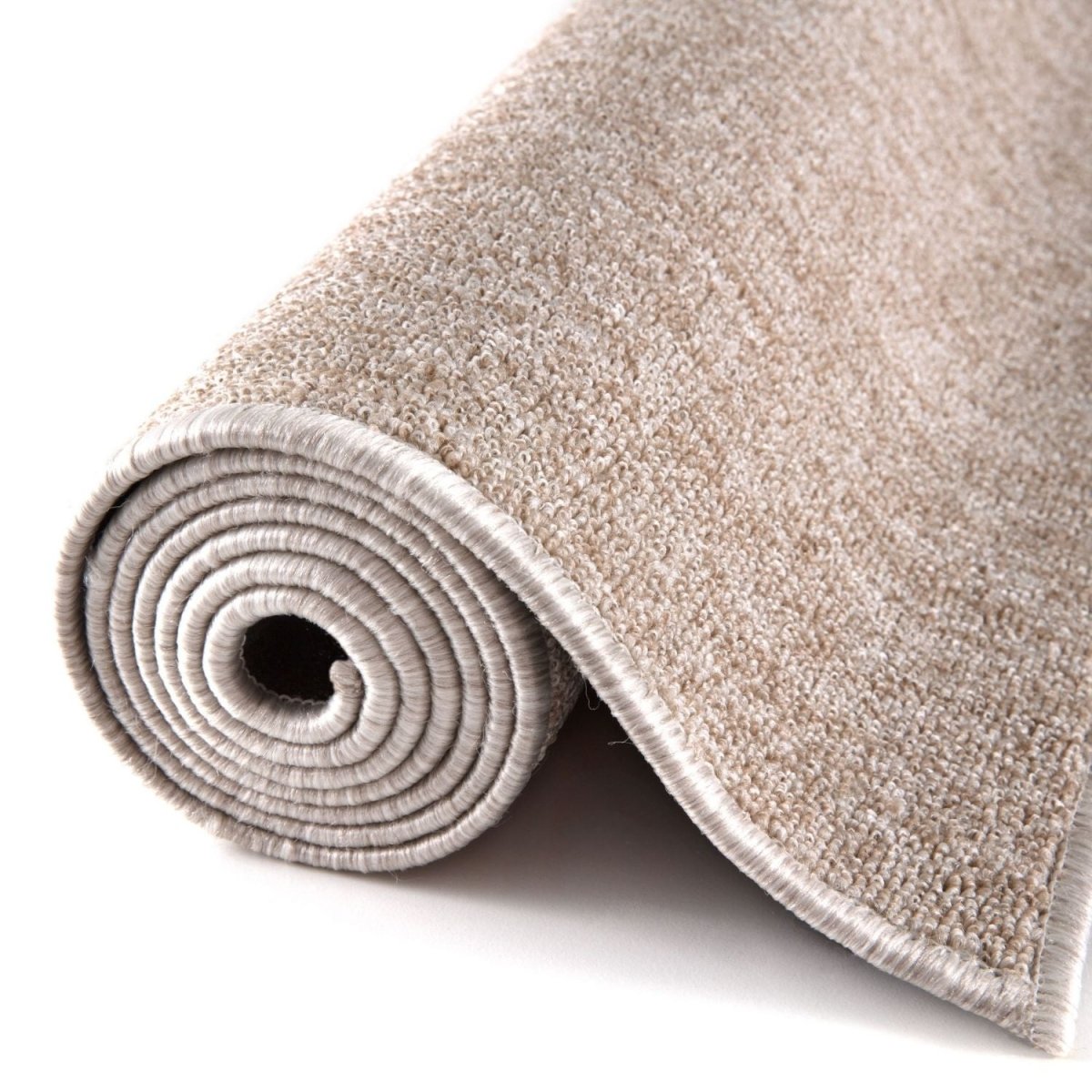 Flex Beige Low Pile Solid Rug - Joe’s Haven