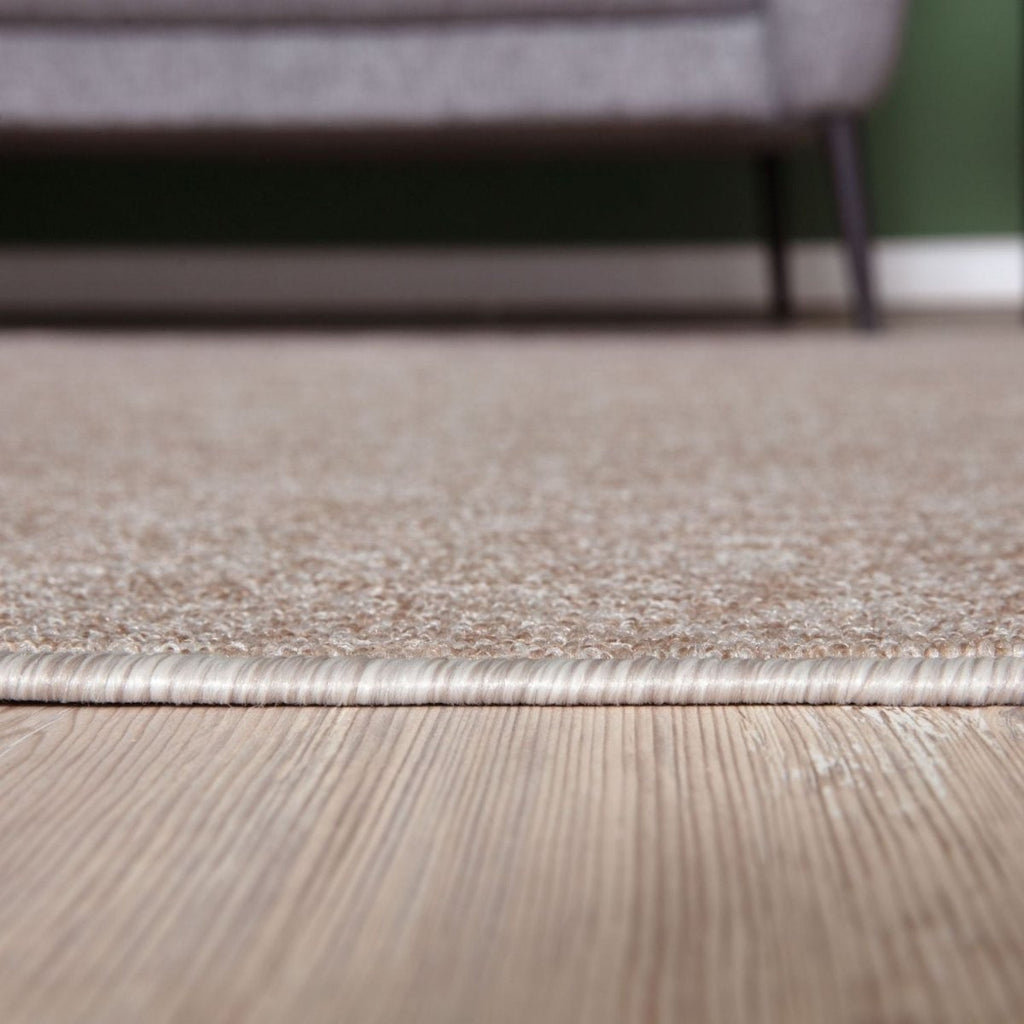 Flex Beige Low Pile Solid Rug - Joe’s Haven