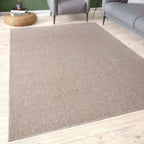 Flex Beige Low Pile Solid Rug - Joe’s Haven