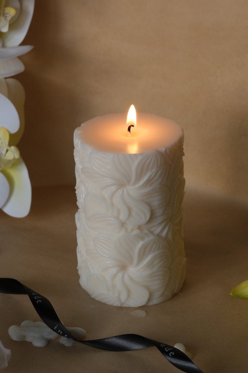 Flower Pillar Candle - Joe’s Haven