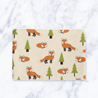 Beige Scandi Foxes Make Up Bag - Cream Cosmetic Bag - Travel Pouch - Handmade Toiletry Bag - Contemporary Geometric Beauty Case - Joe’s Haven