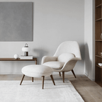 Fredericia Swoon Armchair And Footstool, Velvet - Joe’s Haven