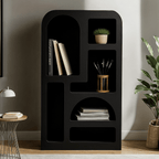 Bookcase Large Otis Geometric Black - Joe’s Haven