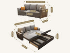 Gertrude Two Seater Sofa Bed, Linen - Joe’s Haven