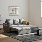 Gertrude Two Seater Sofa Bed, Linen - Joe’s Haven
