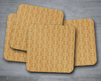 Gold Art Nouveau Retro Geometric Placemats, Set of 4 or Set of 6 - Joe’s Haven