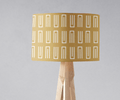 Gold and White Geometric Lampshade - Joe’s Haven