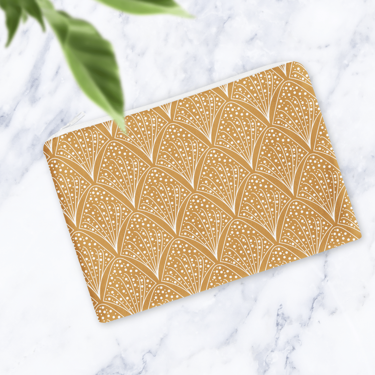Gold Abstract Make Up Bag - Joe’s Haven