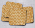 Gold Retro Geometric Circles Placemats, Set of 4 or Set of 6 - Joe’s Haven