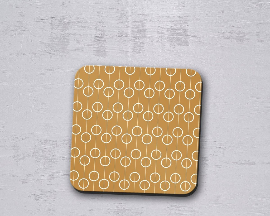 Gold Retro Geometric Circles Placemats, Set of 4 or Set of 6 - Joe’s Haven