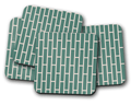 Green and Beige Geometric Design Coaster, Table Decor Drinks Mat - Joe’s Haven