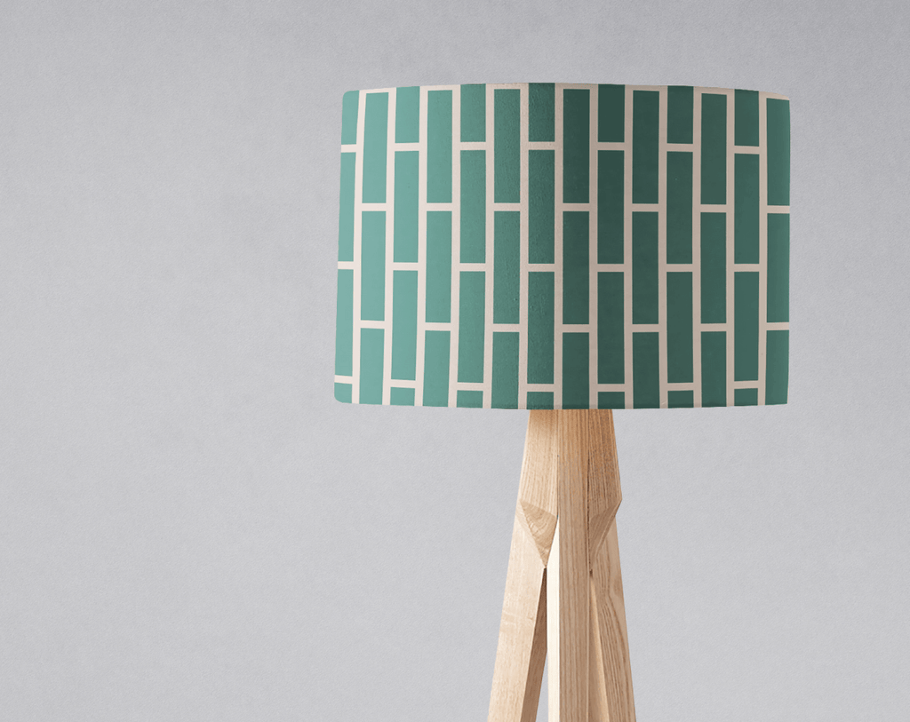 Green and Beige Geometric Lampshade - Joe’s Haven