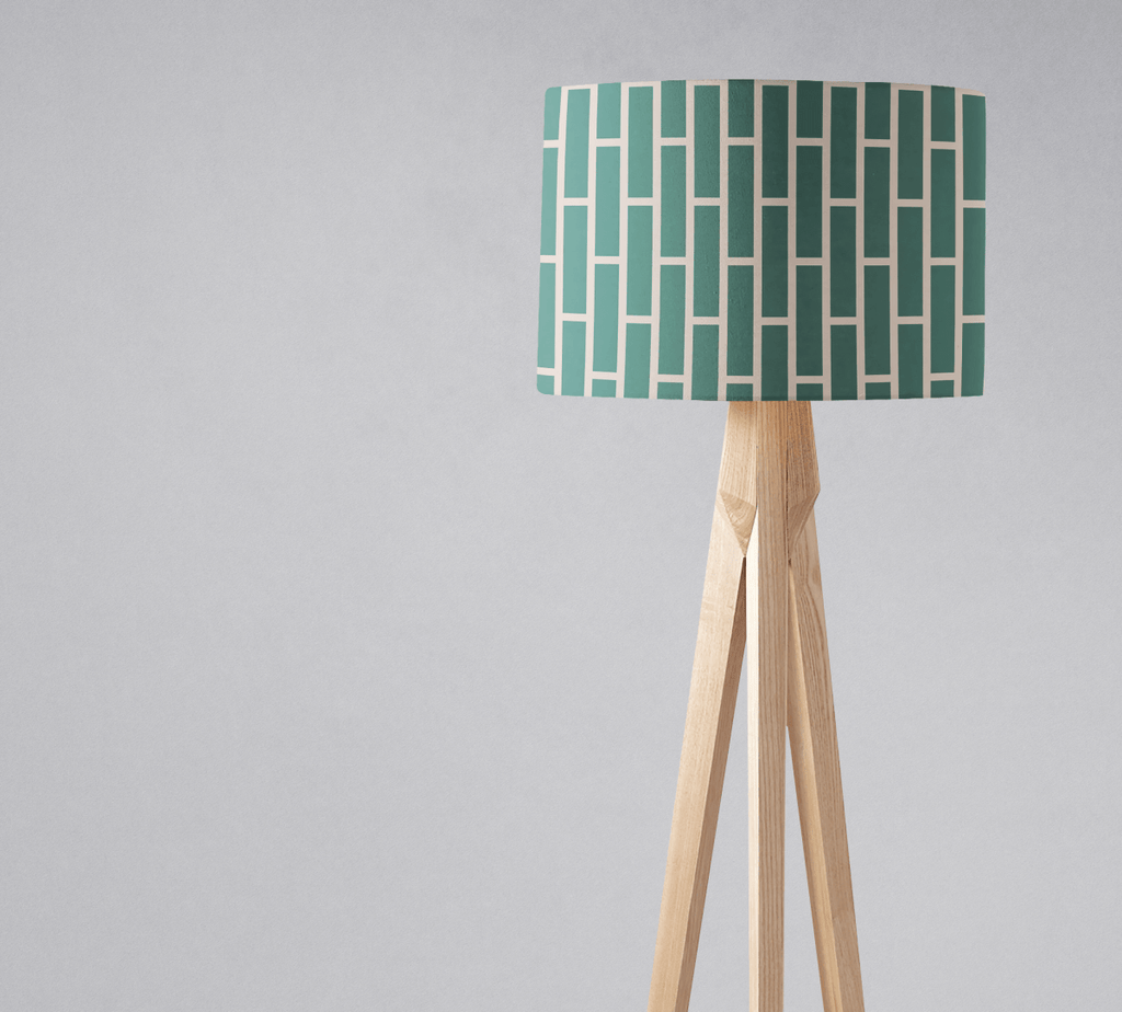 Green and Beige Geometric Lampshade - Joe’s Haven