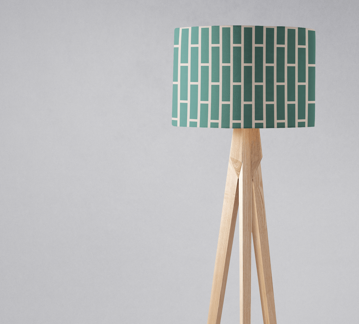 Green and Beige Geometric Lampshade - Joe’s Haven