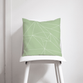 Sage Green and White Minimalist Cushion, Contemporary Geometric Throw Pillow - Joe’s Haven