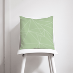 Sage Green and White Minimalist Cushion, Contemporary Geometric Throw Pillow - Joe’s Haven