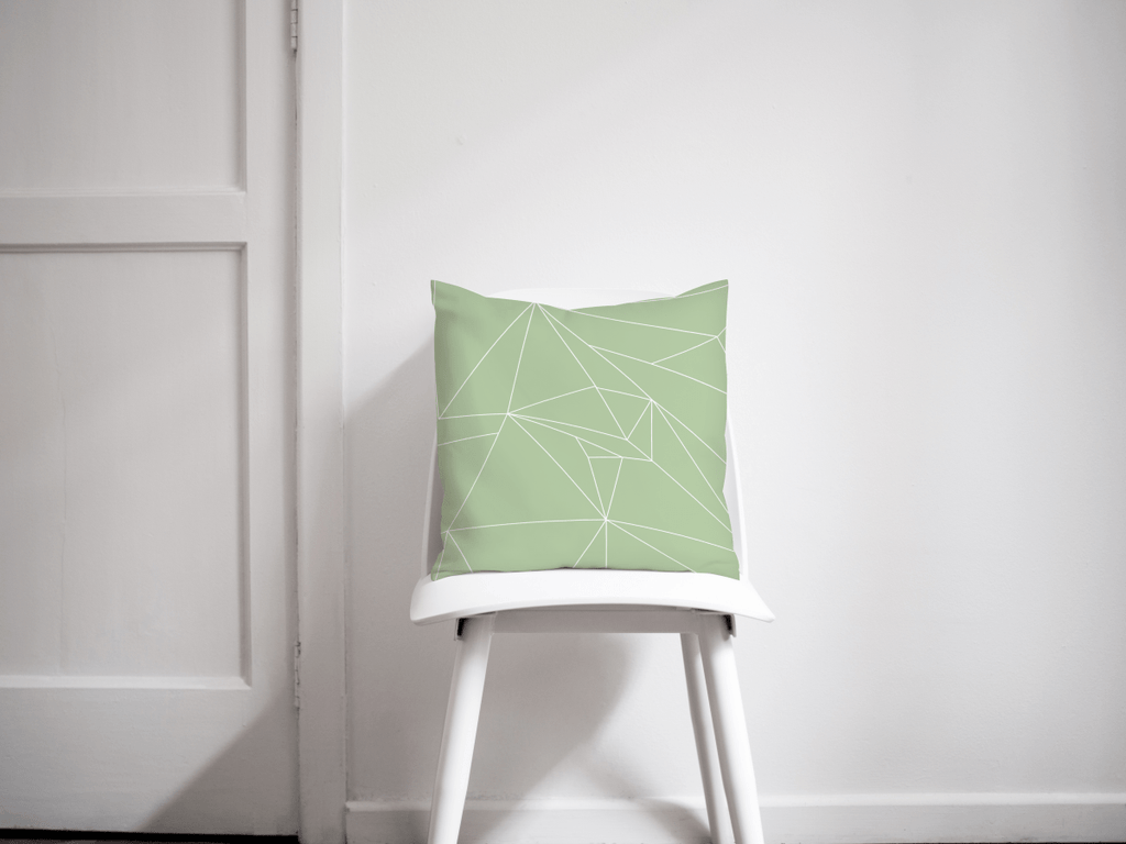Sage Green and White Minimalist Cushion, Contemporary Geometric Throw Pillow - Joe’s Haven
