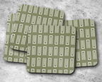 Green Geometric Coasters, Table Decor Drinks Mat - Joe’s Haven