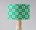 Green and White Geometric Tiles Design Lampshade, Ceiling or Table Lamp Shade - Joe’s Haven