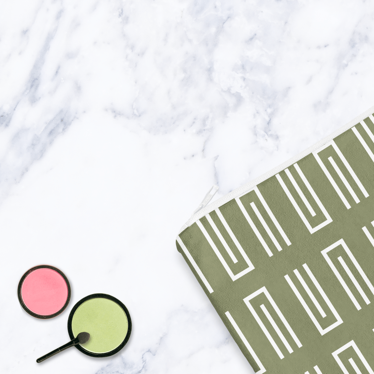 Modern Geometric Make Up Bag - Cosmetic Bag - Travel Pouch - Handmade Toiletry Bag - Contemporary Design Beauty Case - Joe’s Haven