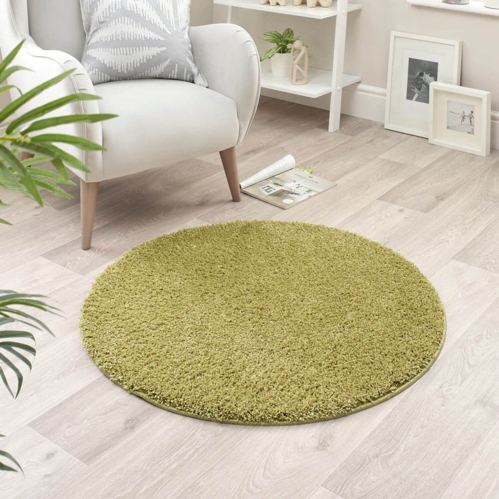 Washable Olive Green Shaggy Rug - Joe’s Haven