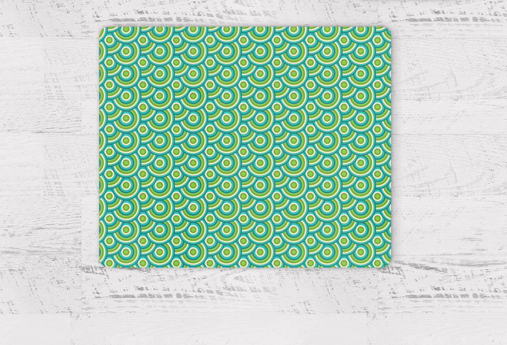 Green Retro 1970s Geometric Placemats, Set of 4 or Set of 6 - Joe’s Haven