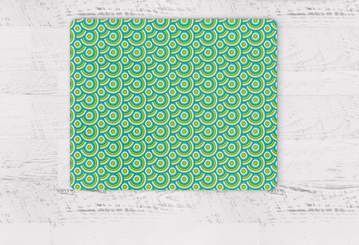 Green Retro 1970s Geometric Placemats, Set of 4 or Set of 6 - Joe’s Haven