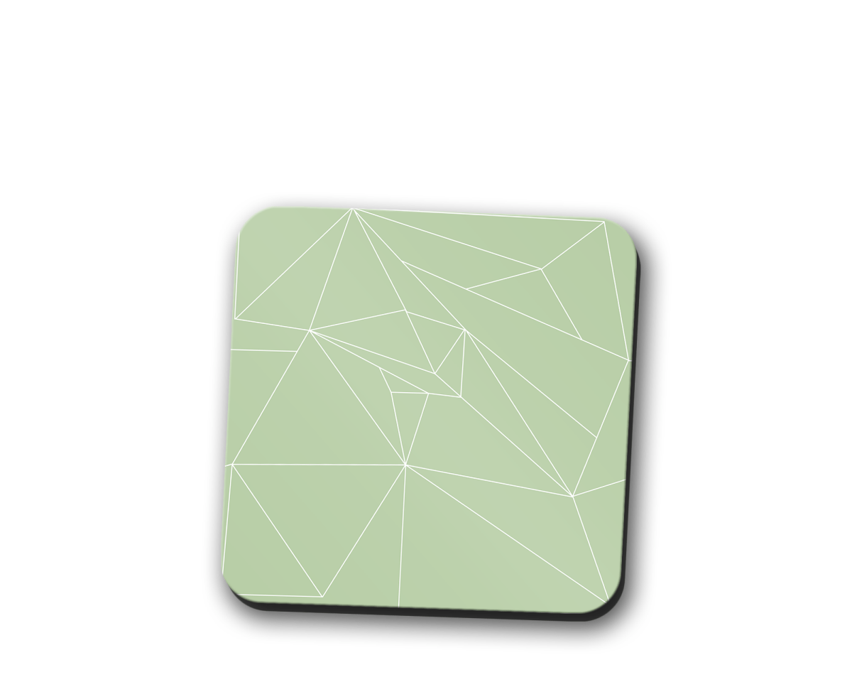 Light Green Contemporary Lines Coasters, Table Decor Drinks Mat - Joe’s Haven