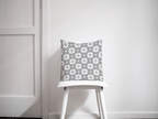 Grey and White Geometric Tiles Design Cushion, Throw Pillow - Joe’s Haven