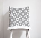 Grey and White Geometric Tiles Design Cushion, Throw Pillow - Joe’s Haven