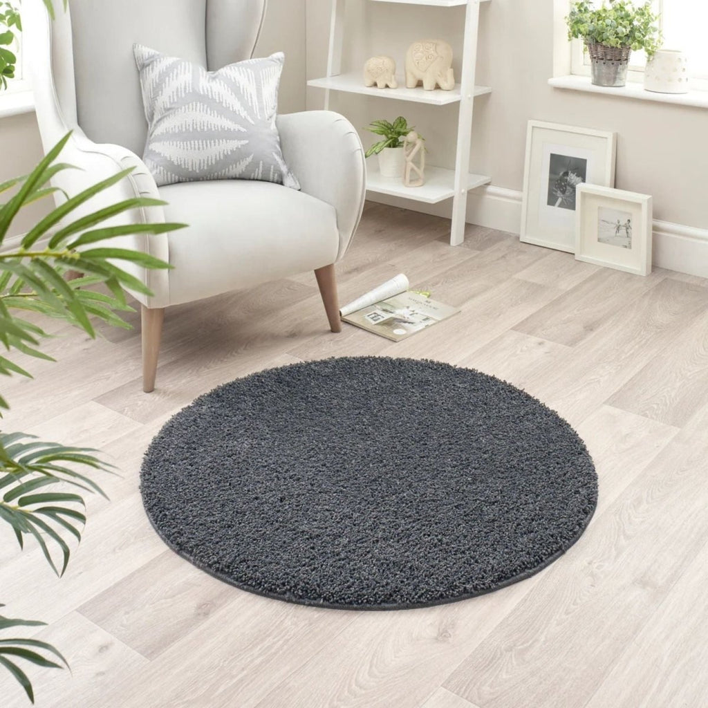 Washable Charcoal Shaggy Rug - Joe’s Haven