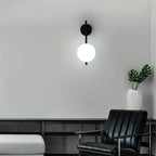 Black Globe Wall Lamp - Modern Minimalist Glass Shade Light - Joe’s Haven