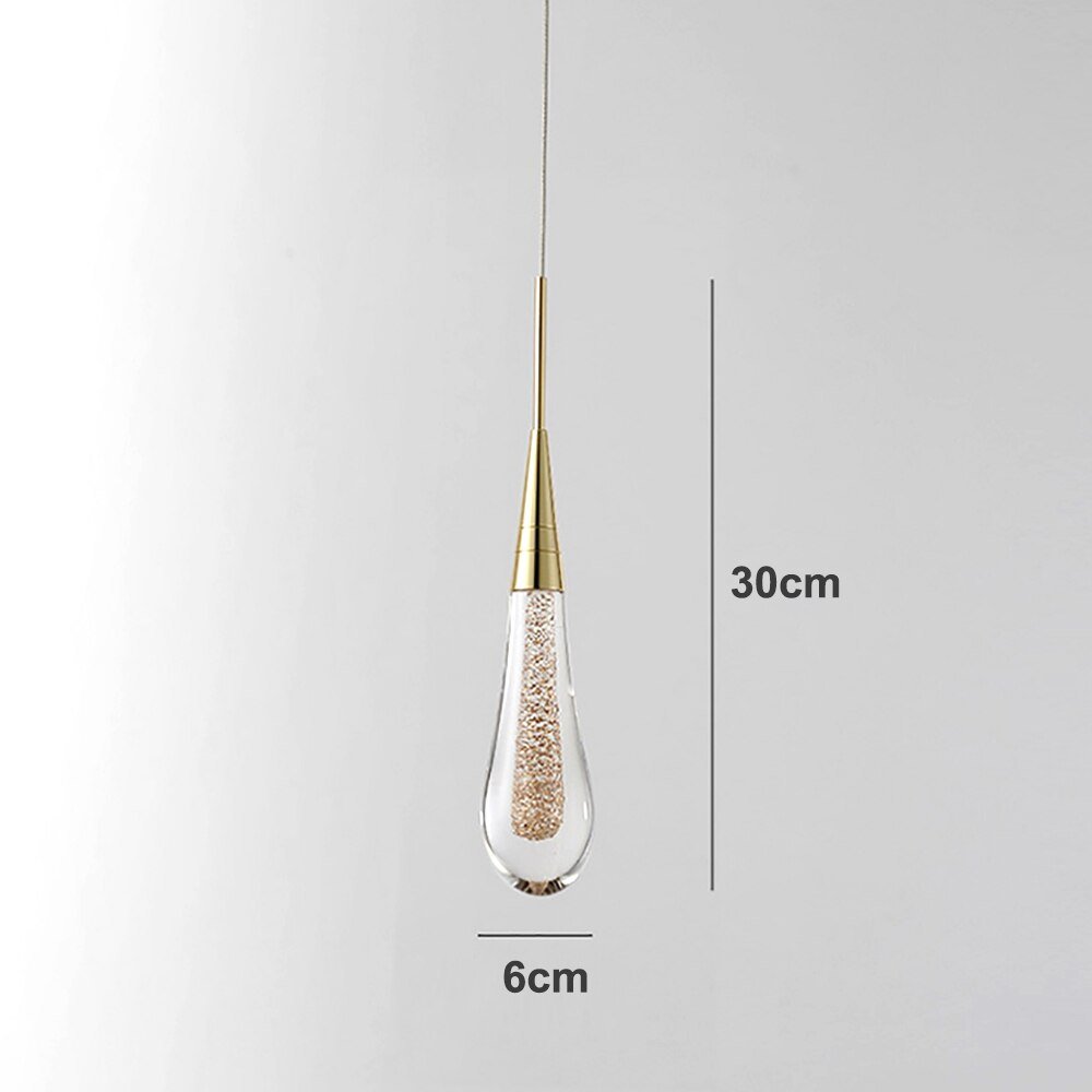 Glass Drop Pendant Light - Warm LED Hanging String Light UK - Joe’s Haven