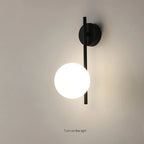 Black Globe Wall Lamp - Modern Minimalist Glass Shade Light - Joe’s Haven