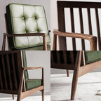 Hans CH32 Green Armchair, Solid Wood