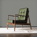 Hans CH32 Green Armchair, Solid Wood - Joe’s Haven