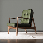 Hans CH32 Green Armchair, Solid Wood - Joe’s Haven