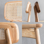 Hans Style Rattan Dining Chair, Light Oak - Joe’s Haven