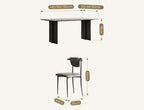 Hasegawa Dining Table, Sintered Stone With Black Legs - Joe’s Haven