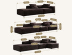 Hee Nordic Sofa, Two Seater, Three Seater Sofa, Corner Sofa, Suede - Joe’s Haven