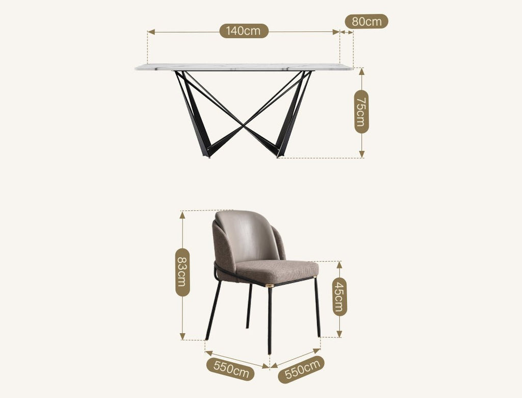 Helix Dining Table Set, Sintered Stone - Joe’s Haven