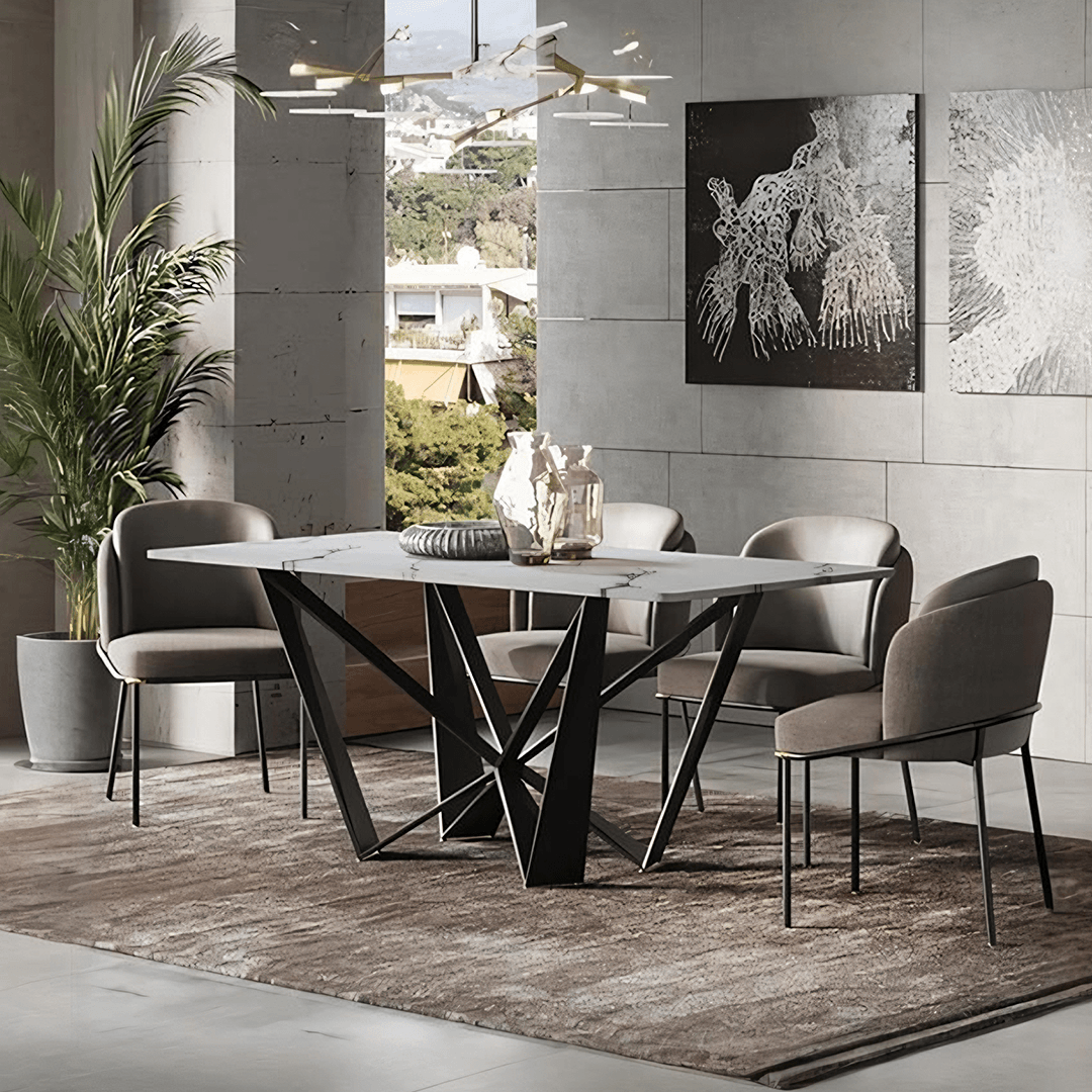 Helix Dining Table Set, Sintered Stone - Joe’s Haven