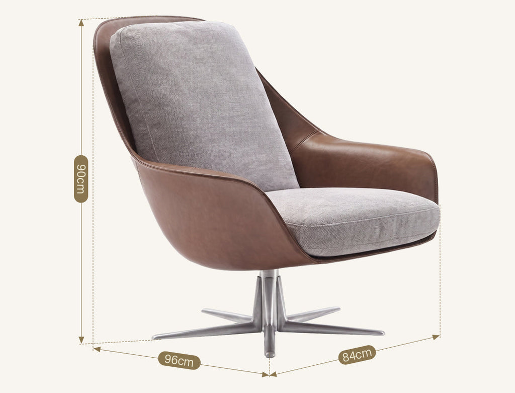 Herton Lounge Chair And Ottoman, Swivel Armchair