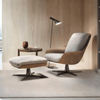 Herton Lounge Chair And Ottoman, Swivel Armchair - Joe’s Haven