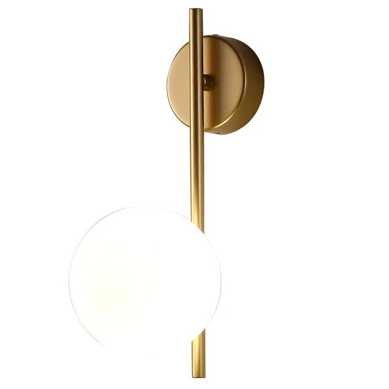 Gold Globe Wall Lamp - Luxury Bedroom Living Room Light Fixture - Joe’s Haven