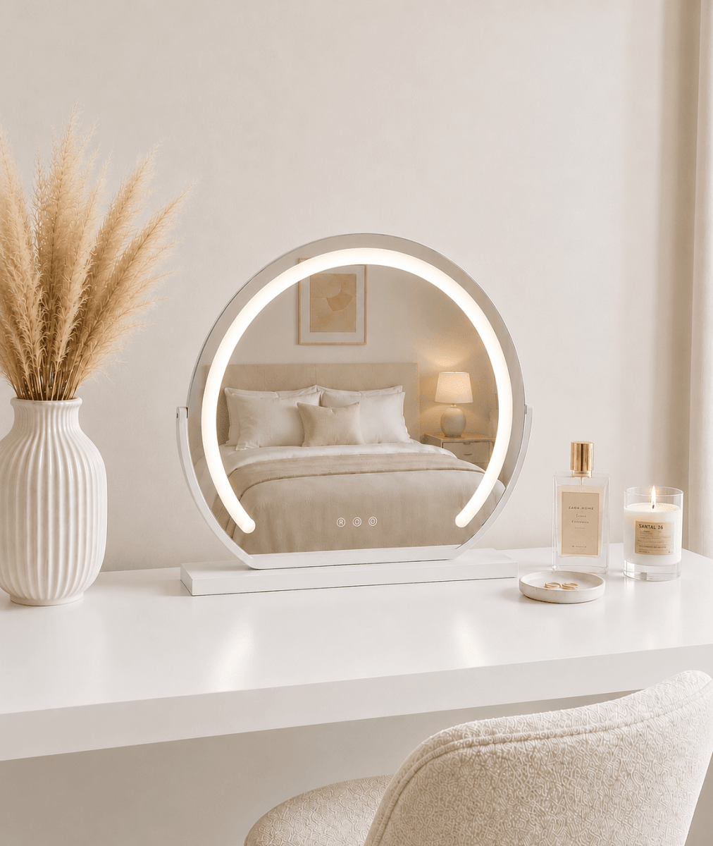 Mila LED Vanity Mirror White - Joe’s Haven