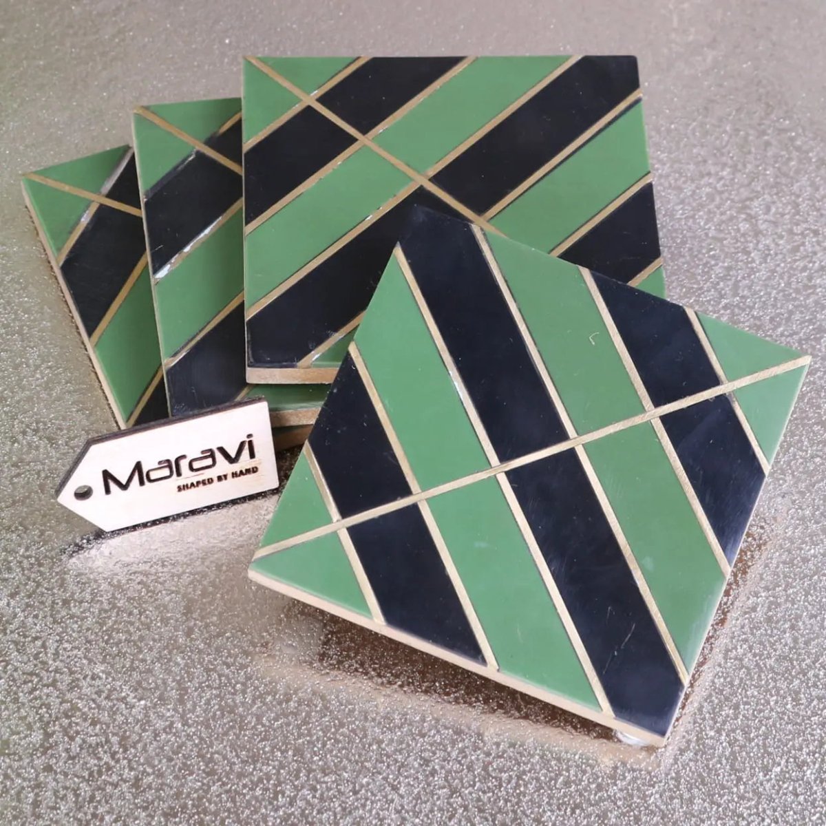 Panna Luxe Resin Coaster Set of 4 - Joe’s Haven