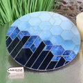 Konark Geometric Glass Candle Plate - Joe’s Haven